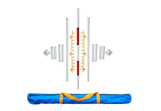 Stojak do Przeszkody Premium - biało żółty